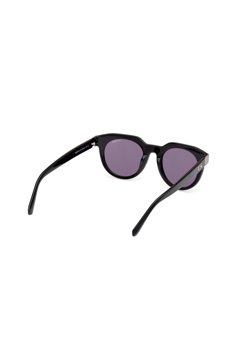 GUESS FULL RIM MALE ROUND BLACK ACETATE SUNGLASSES - Image 5