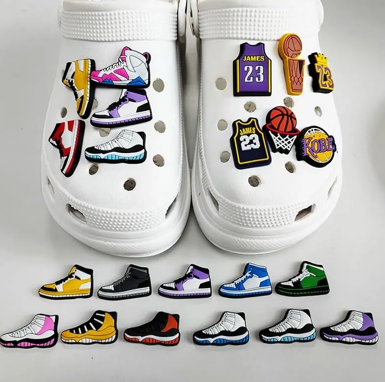 STAR WORK Different Shaped PVC Shoe Charms for Clog Decoration + Shoelace Adapters,Charms for Halloween, Easter, Christmas, Birthday,Party Gifts... - Image 3