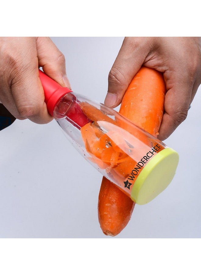 Wonderchef Smart Multifunctional Vegetable/Fruit Peeler for Kitchen with Containers, Stainless Steel Blade, Sharp - Image 3