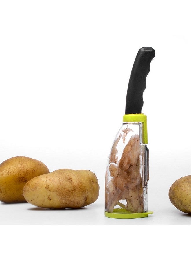 Wonderchef Smart Multifunctional Vegetable/Fruit Peeler for Kitchen with Containers, Stainless Steel Blade, Sharp - Image 4