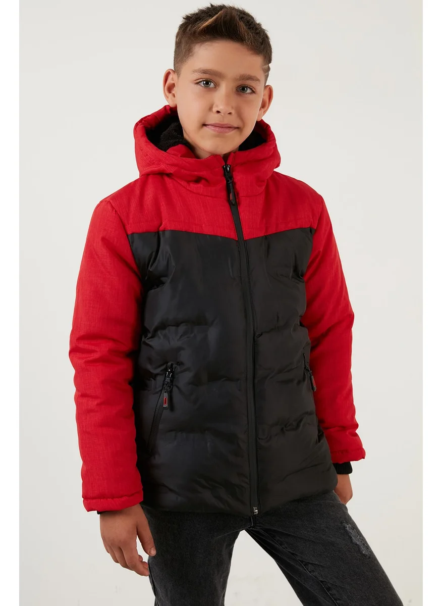 Lela Plush Lined Hooded Puffer Coat with Zipper Pockets Boys' Coat 5760041