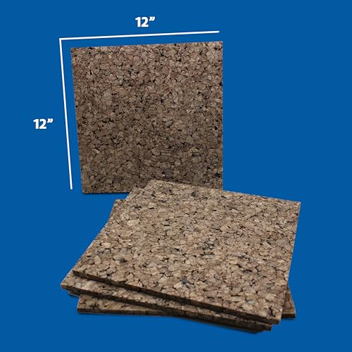 Flipside Products 12" x 12" x 9.5mm Thick Dark Brown Cork Squares, Wall Tiles, Square Pinning Cork Board, Bulletin Board Mini Wall Board - 16 Pack - Image 4
