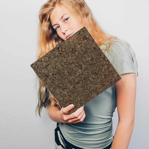 Flipside Products 12" x 12" x 9.5mm Thick Dark Brown Cork Squares, Wall Tiles, Square Pinning Cork Board, Bulletin Board Mini Wall Board - 16 Pack - Image 5