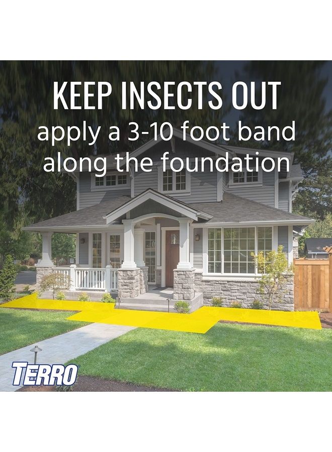 TERRO T901-6 Ant Killer Plus للتحكم في الحشرات متعدد الأغراض في الهواء الطلق - يقتل النمل الناري والبراغيث والصراصير والحشرات الزاحفة الأخرى - 3 رطل - Image 3