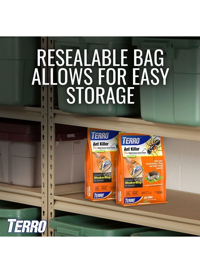 TERRO T901-6 Ant Killer Plus للتحكم في الحشرات متعدد الأغراض في الهواء الطلق - يقتل النمل الناري والبراغيث والصراصير والحشرات الزاحفة الأخرى - 3 رطل - Image 4