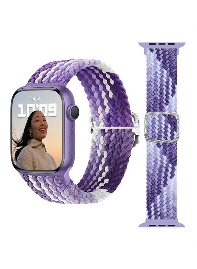 ISank Nylon Solo Loop Strap Compatible with Apple Watch 41/40/38mm SE /Series 7/6/5/4/3/2/1 Colorful - Image 1