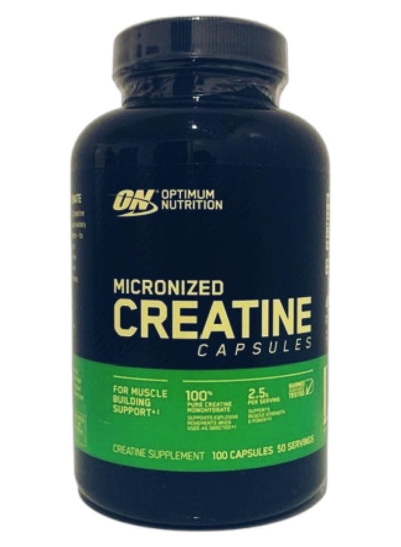Optimum Nutrition Micronized Creatine 100 Capsules - Image 1