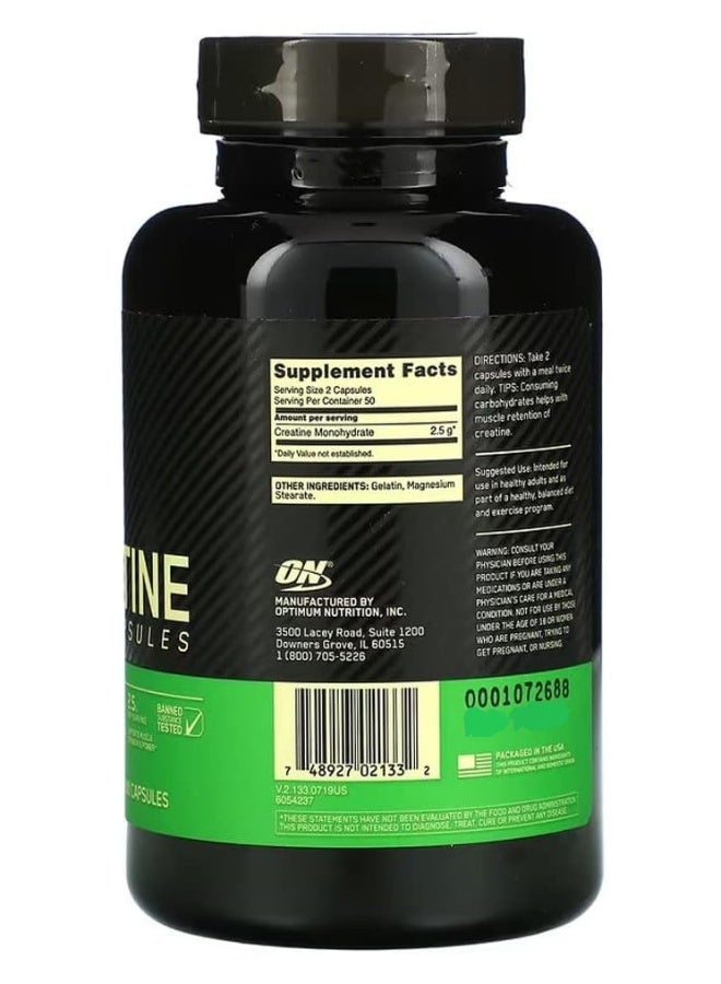 Optimum Nutrition Micronized Creatine 100 Capsules - Image 2