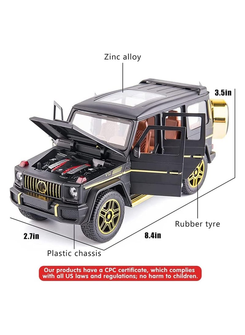 تشي زي مقياس 1:24 لعبة أطفال مصبوبة من سبائك الزنك لسيارة مرسيدس بنز G65 مع صوت وأضواء حقيقية - Image 2
