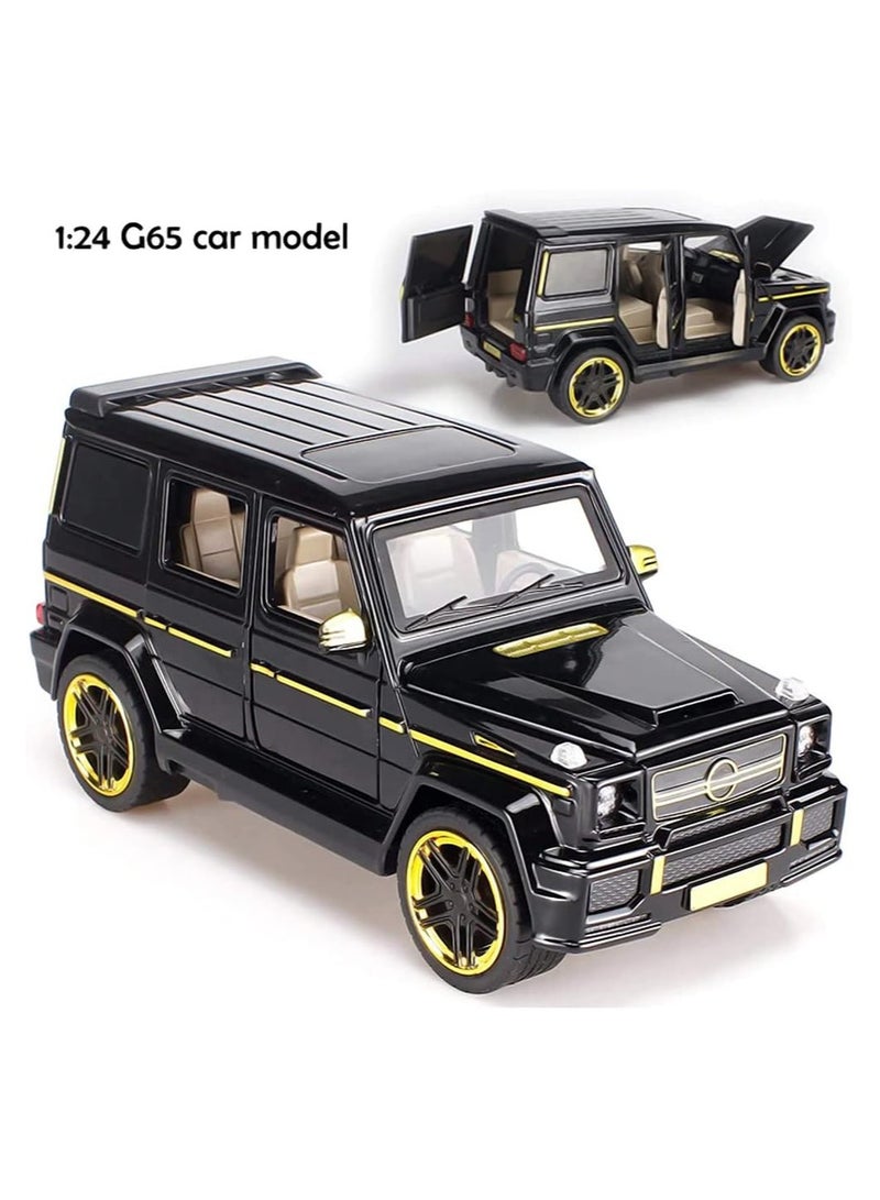تشي زي مقياس 1:24 لعبة أطفال مصبوبة من سبائك الزنك لسيارة مرسيدس بنز G65 مع صوت وأضواء حقيقية - Image 3