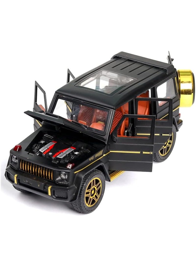 تشي زي مقياس 1:24 لعبة أطفال مصبوبة من سبائك الزنك لسيارة مرسيدس بنز G65 مع صوت وأضواء حقيقية - Image 5
