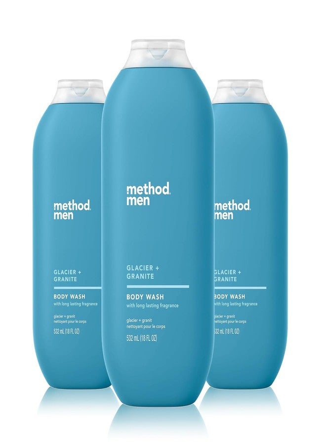 Method Men Body Wash, Glacier and Granite, Paraben and Phthalate Free, Quick-Lathering Cleansers, Cruelty Free, 18 oz (Pack of 3) - Image 1