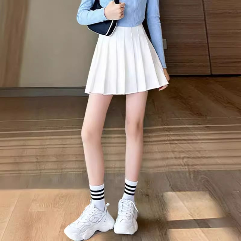 Girls Tennis Skirt Medium And Large Kidsren Black Pleated Skirt Summer Fashionable Girl Sports Short Skirt Thin - Image 4