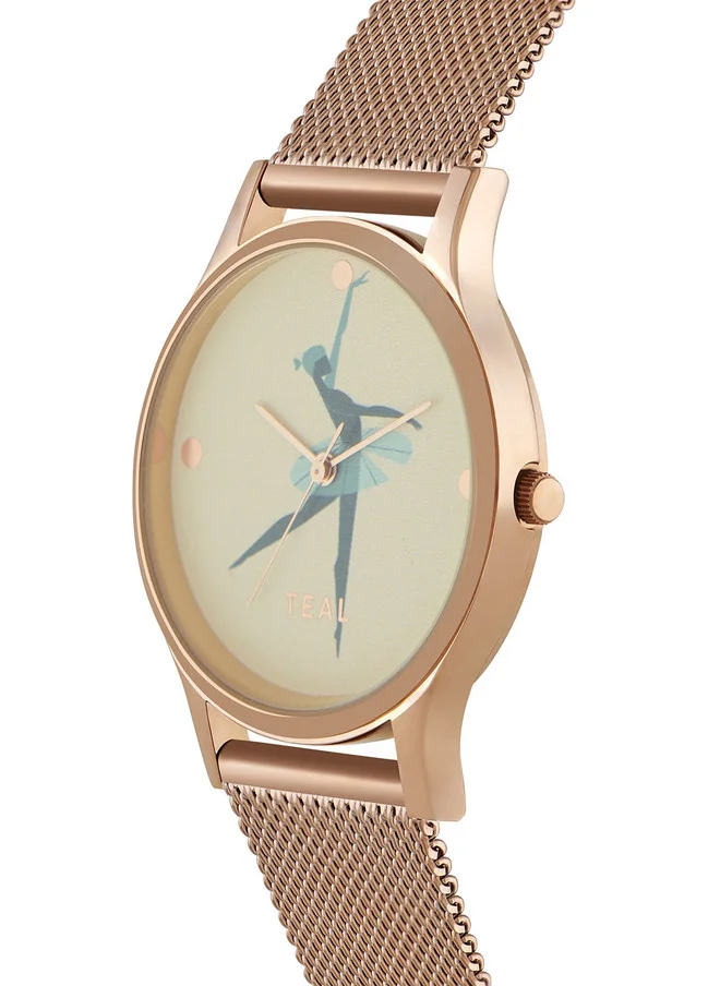 تشومباك Teal By Chumbak | Ballerina Watch -Metal Mesh Strap