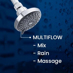 Mila India MILA Bleu Shower Head MSXX0104CM Shower Head Three Function MassageRainMix 97mm - Image 2