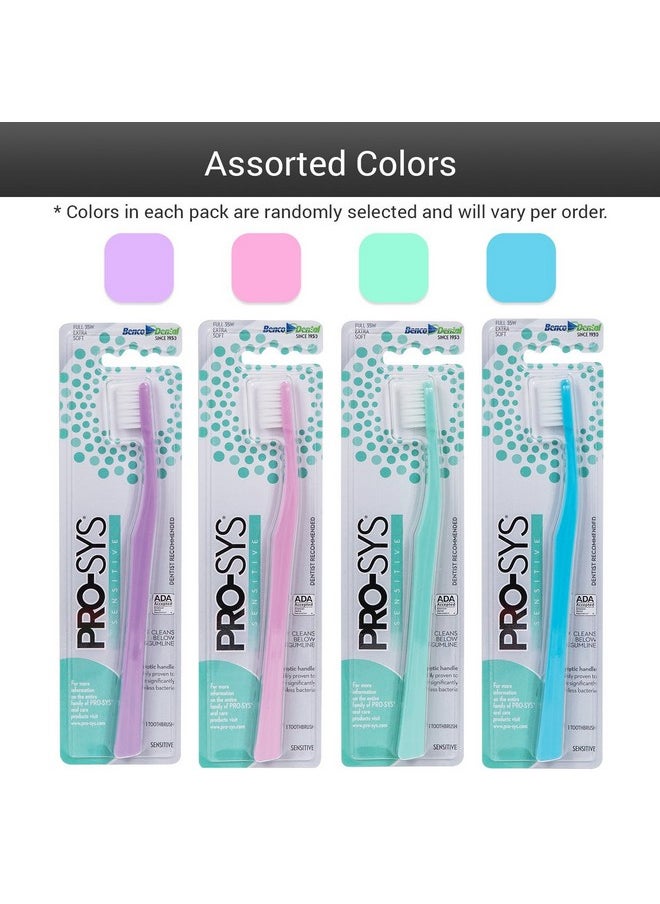PRO-SYS - ® Extra Soft Toothbrush With Double Tapered Bristles For Extra Sensitive Gums, Pack Of 4 (Ada Accepted) - Image 1
