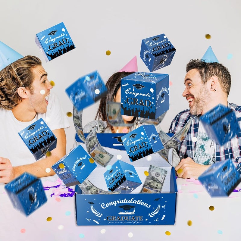 Automatic Pop Up Gift Box: Red Graduation Season, Immediate Party Fun, Ready-to-use Diy Kit - Unforgettable Interactive Cash Experience, Graduation Surprise Box for High School College Graduates, Part - Image 5