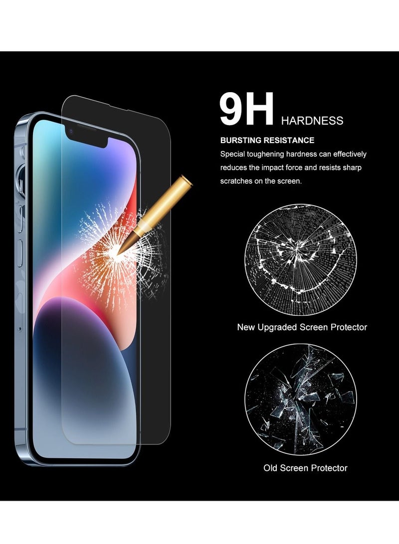 BORTONY Screen Protector Compatible with 14/14 Pro/13/13 Pro 6.1" Tempered Glass 9H Hardness [HD Clear] [Anti-Scratch] [Bubble Free] For Apple iPhone 14/14 Pro/13/13 Pro - Image 5
