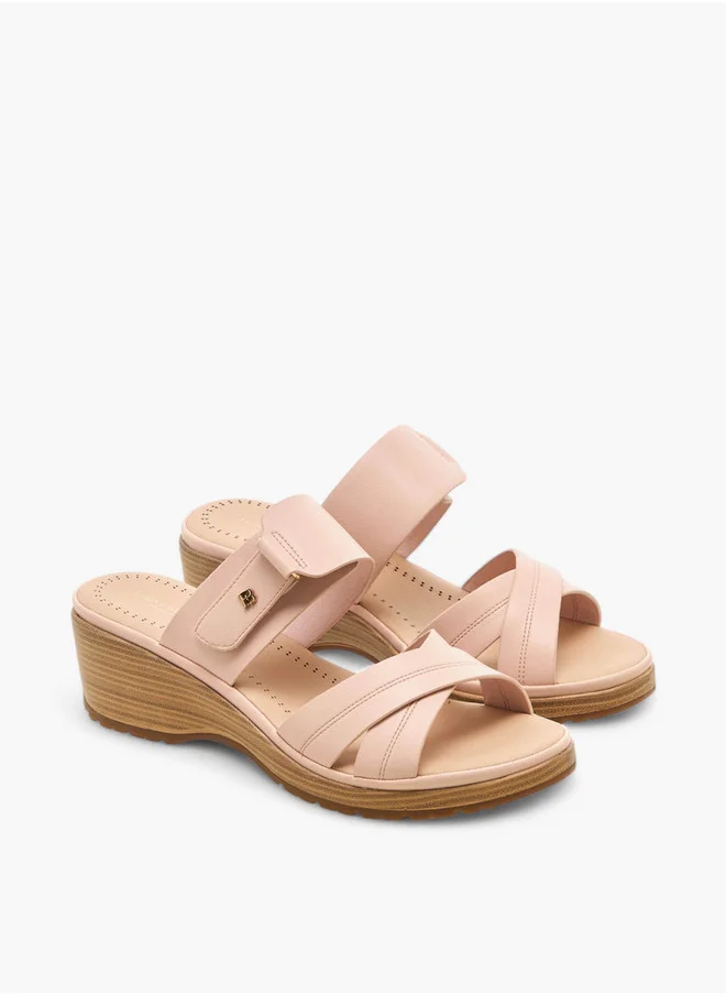 Flora Bella By Shoexpress Cross-Strap Sandals with Wedge Heel