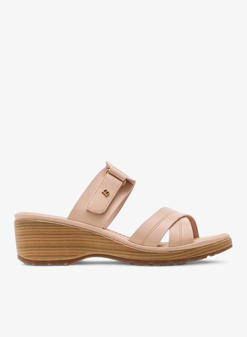 Flora Bella By Shoexpress Cross-Strap Sandals with Wedge Heel - Image 2