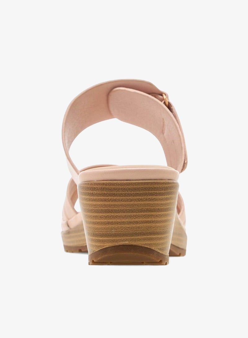 Flora Bella By Shoexpress Cross-Strap Sandals with Wedge Heel - Image 5