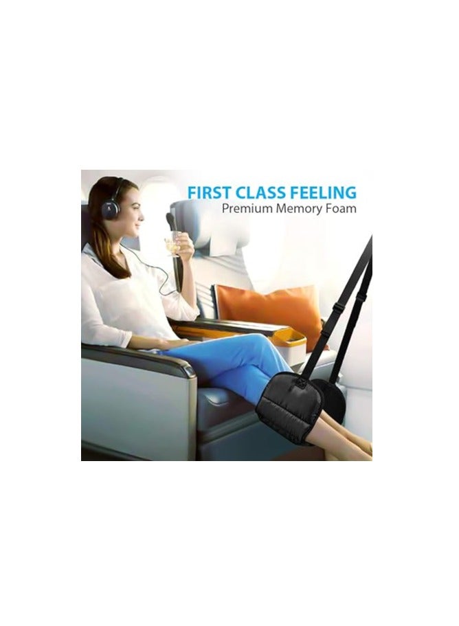 BESKAR BESKAR Airplane Footrest Made with Premium Memory Foam - Airplane Travel Foot Hammock, No Clashing Foot Hammock & Portable Plane Leg Rest, Provides Relaxation and Comfortable for Long Flight  - Image 2