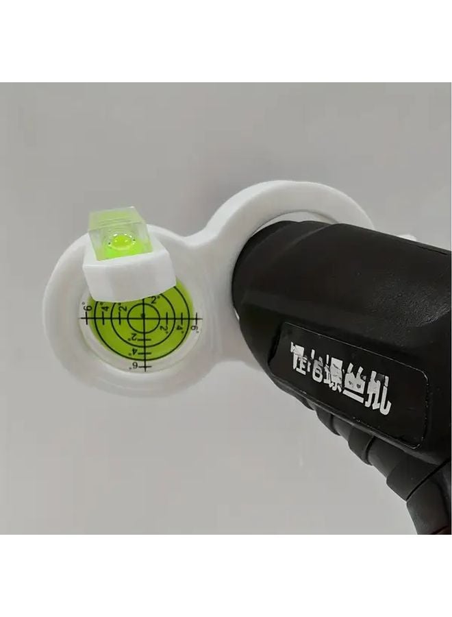 White Self Calibrating Level Tool With Plumb Bob Horizontal Vertical Ergonomic DIY - Image 2