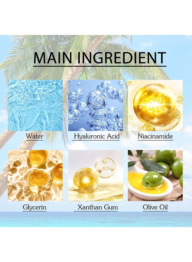 EELHOE Hyaluronic Acid Watery Sun Gel Spf50+ Pa++++ 50ml, Natural Moisturizing Sunscreen, Sun Protection Cream for Face,Water Resistant and Non-Greasy Sunscreen, Against Uva&Uvb Radiation - Image 5