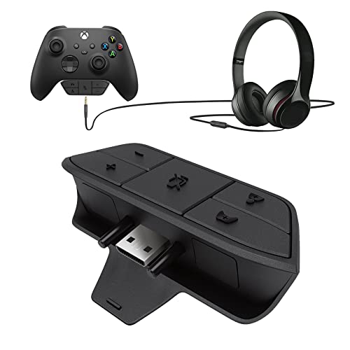 OLCLSS Stereo Headset Adapter for Xbox One, Black, 3.5mm Audio Jack, Compatible with Xbox One Controllers - Image 1