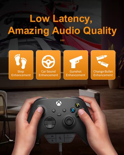 OLCLSS Stereo Headset Adapter for Xbox One, Black, 3.5mm Audio Jack, Compatible with Xbox One Controllers - Image 3