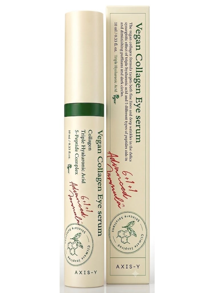 AXIS-Y Vegan Collagen Eye Serum – Intensive 5-Peptide & Triple Hyaluronic Acid Anti-Aging Treatment, 100% Original Authentic, 10ml Applicator - Image 3