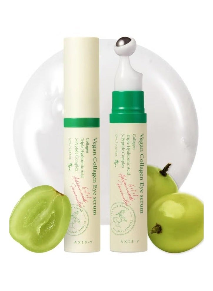 AXIS-Y Vegan Collagen Eye Serum – Intensive 5-Peptide & Triple Hyaluronic Acid Anti-Aging Treatment, 100% Original Authentic, 10ml Applicator - Image 2