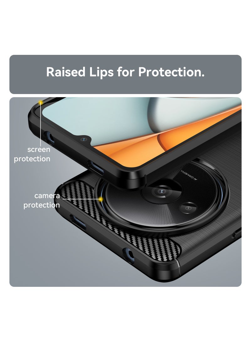 Fankalo حافظة هاتف لهاتف Xiaomi Redmi A3/ Xiaomi Poco C61 ناعمة من مادة TPU ذات ملمس ناعم ومضادة للانزلاق - Image 5