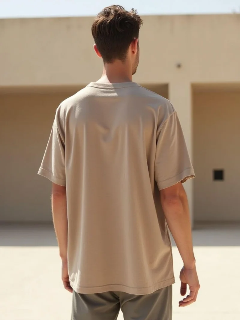 NOBERO  Men's Solid Oversized Loose Fit T-Shirt for Men | Best Price UAE