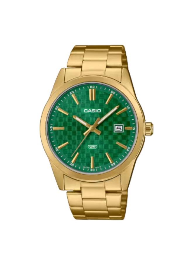CASIO Men's Analog Display Watch With Gold Stainless Steel Strap - MTP-VD03G-3AUDF 