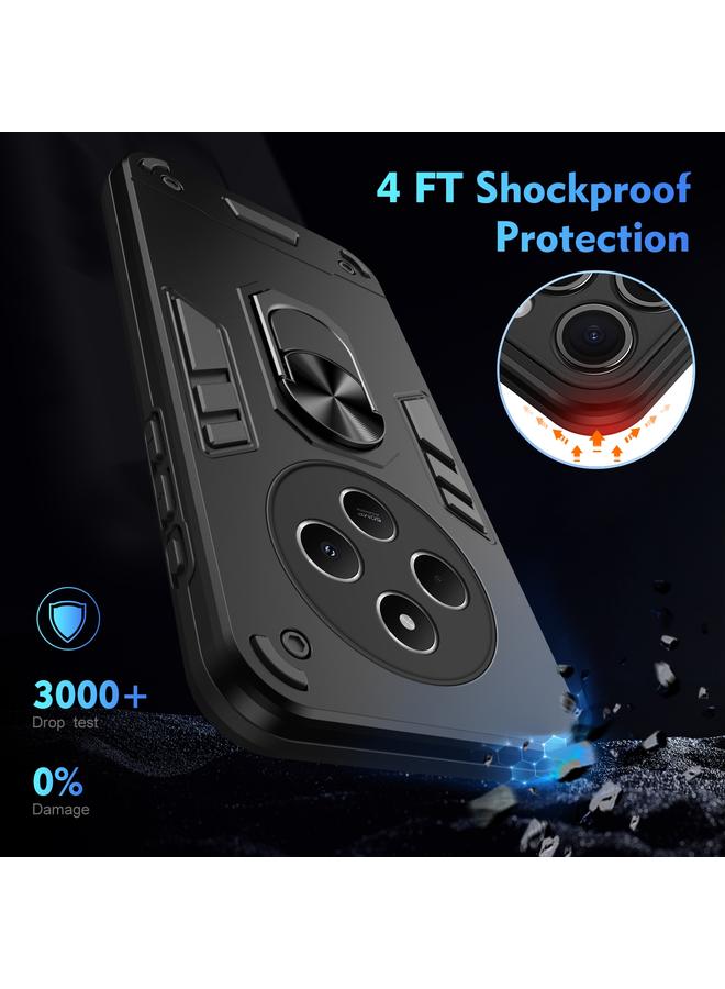 S-TOP Case For Redmi 14C 4G Shockproof Metal Ring Holder Phone Case - Image 4