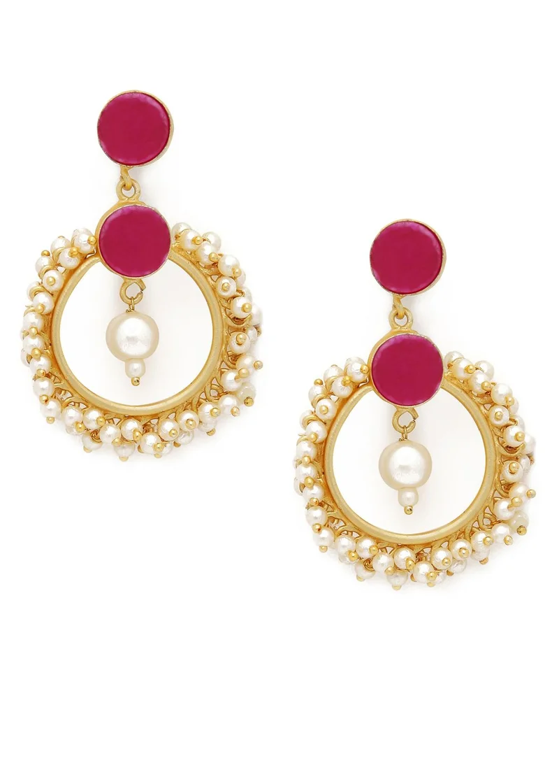 SOHI Gold Plated Stylish Drop Earrings