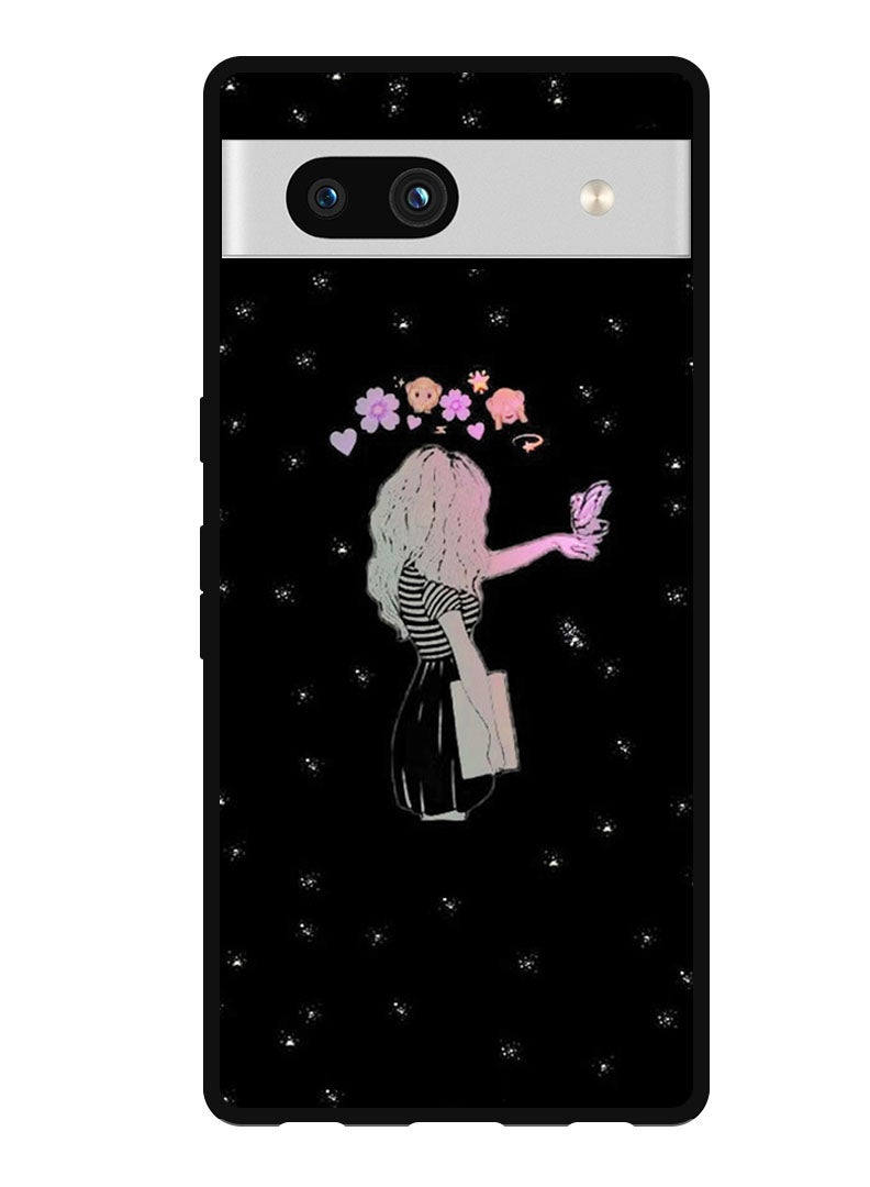 Theodor Protective Case Anti Scratch Shock Proof Bumper Cover For Google Pixel 7a Girl Butterfly - Image 1