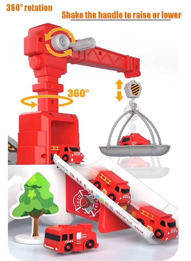 إيزي سو مجموعة مركبات نقل وطائرات بناء كهدية للأطفال، مع 3 شاحنات بناء مصبوبة، و11 علامة طريق - مناسبة للأولاد والبنات من سن 3 و4 و5 و6 سنوات - Image 3