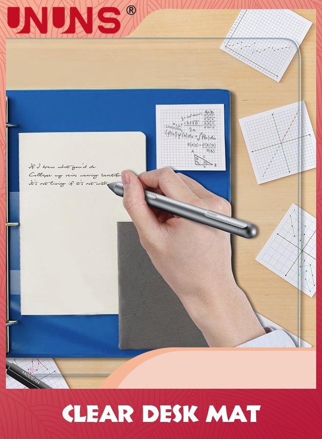 UNUNS Clear Desk Mat,Non-Slip PVC Clear Desk Pad,Desk Protector Mat with Round Edge,Heat Resistant Waterproof Clear Desk Writing Mat Desk Table Protector for Home and Office,40x100cm - Image 5