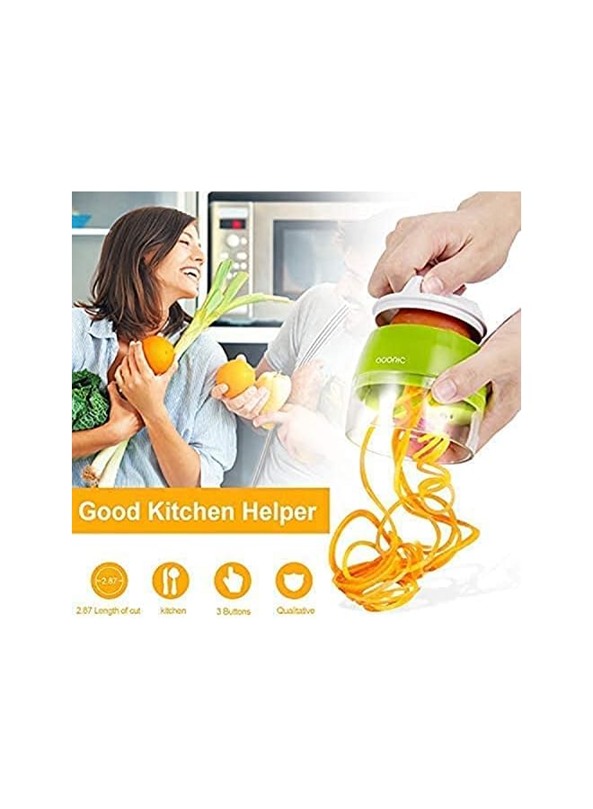 S-TOP Vegetable Spiralizer Handheld, 4 In 1 Vegetable Slicer Vegetable Chopper Zucchini Spiralizer Kitchen Gadgets for Cooking, Zucchini Pasta,Courgette Spaghetti, Sweet Potato,Cucumber Carrot - Image 3