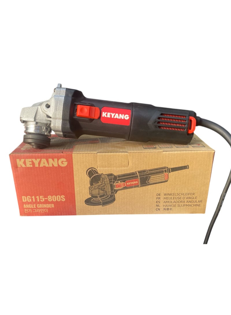 KEYANG 4.5 Inch Angle Grinder 800W Model DG115-800S Black - Image 1