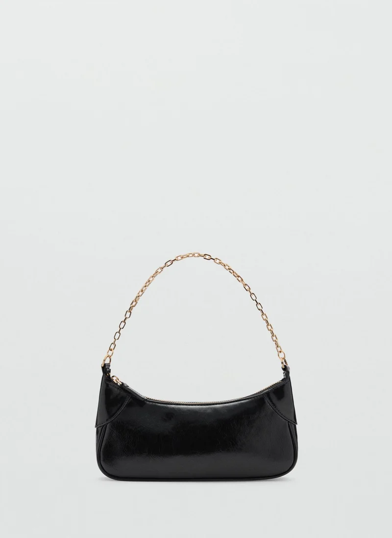 MANGO Casual Double Handle Bag With Chain