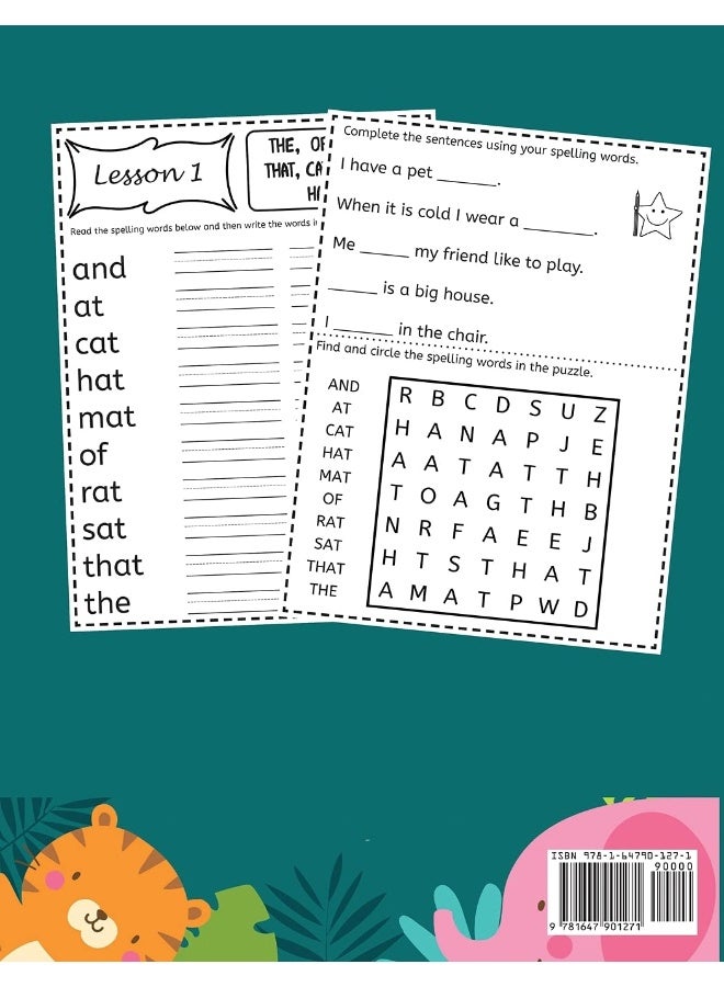 Spelling Workbook for Kids Ages 5-7: Learn and Practice Over 350 Essential Words Including Sight Words and Phonics Activities - Image 2