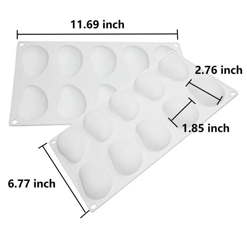 OCPO KITCHEN Mango Silicone Mold for Baking Mousse Cake, Fruit French Dessert, Pastry, Chocolate, Ice Cream, Cake Decoration Mold, 3D Mango Shape (10-Cavity) - Image 3