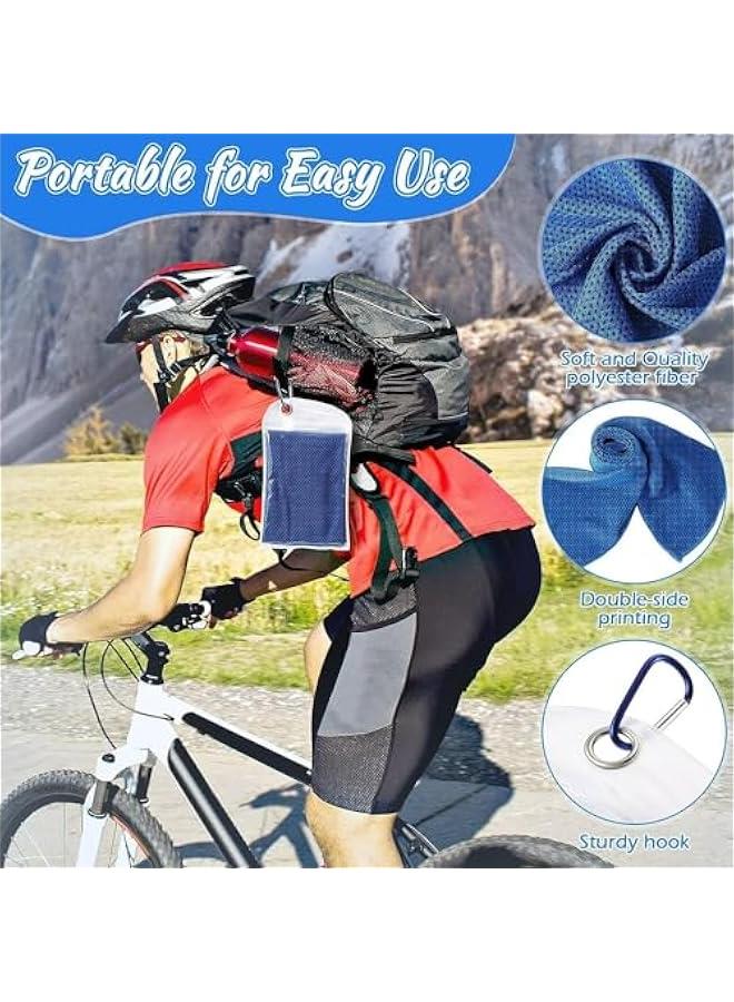 هوكور مناشف تبريد من هوكور من 4 قطع (40 انش × 12 انش)، منشفة باردة من المايكروفايبر ناعمة وجيدة التهوية لليوغا والرياضة وصالة الالعاب الرياضية والتخييم والجري واللياقة البدنية والتمارين والمزيد من الانشطة - Image 4