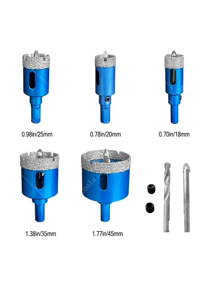 5Pcs Diamond Coated Hole Opener Set 18 20 25 35 45mm For Tile Ceramic Glass Granite - Image 1