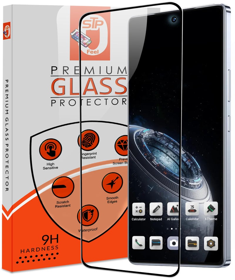 STP FEEL® Premium HD+ Tempered Glass Screen Protector Guard Compatible For Infinix Note 40 5G (6.78 Inch, Pack of 1) | Edge to Edge Coverage With Easy to installation kit for Smartphone - Image 1