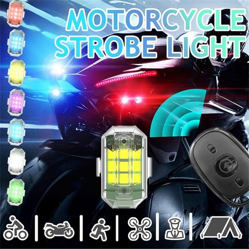 woobles High Brightness Wireless Led Strobe Light, 7 Colors Rechargeable Flashing Lights, Led Aircraft Strobe Lights with Remote Control, Wireless Led Strobe Lights Anti-collision Night Signal Light (1Pack) 1Pack - Image 3