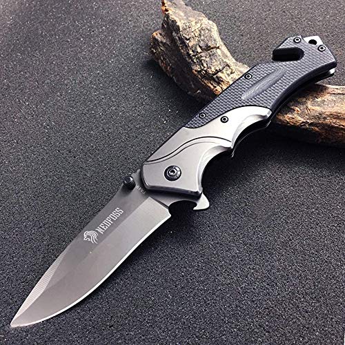 NedFoss FA49 Pocket Knife for Men, 4-in-1 Multitool Folding Knife with Glass Breaker, Seat Belt Cutter, Bottle Opener, Survival Knife for Emergency Rescue Situations, Home Improvements - Image 5